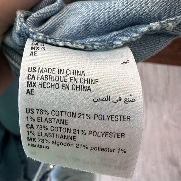 Style & Co Blue Denim Camo Jacket Womens Large Button Up Regular Fit Long Sleeve - Picture 7 of 10